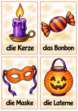 Halloween Bildkarten & Poster für die Grundschule | 10 A4-Poster + 20 A6-Karten für Wortschatz, Sprachförderung & DaZ – Materialseite 16