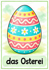 Ostern: 10 Poster & 20 Bildkarten für die Grundschule | Wortschatz mit Artikeln, Sprachförderung & DaZ – Materialseite 3
