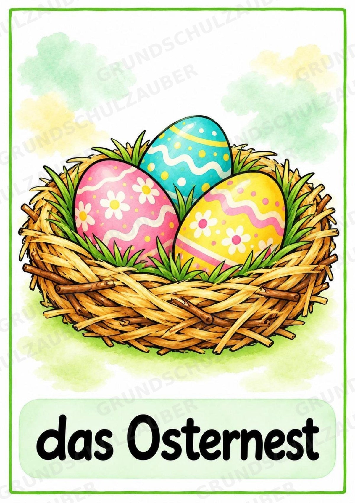 Ostern: 10 Poster & 20 Bildkarten für die Grundschule | Wortschatz mit Artikeln, Sprachförderung & DaZ – Materialseite 4