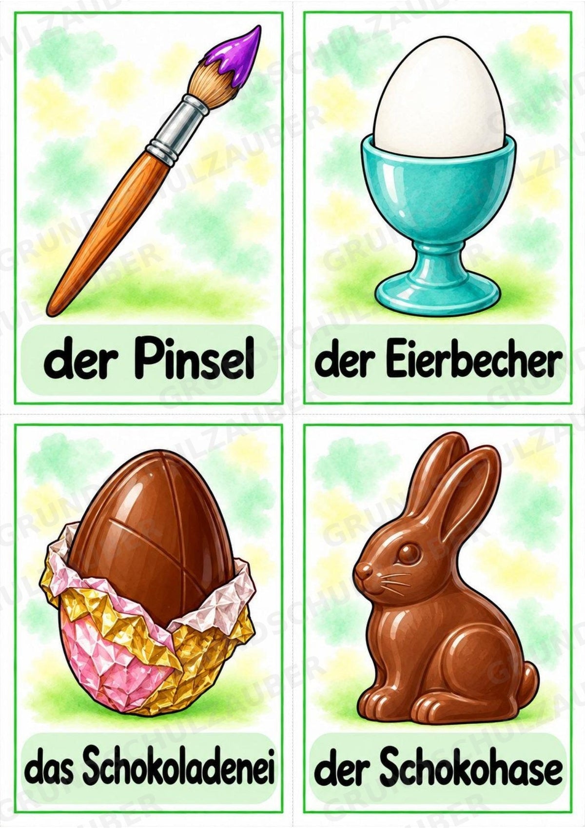 Ostern: 10 Poster & 20 Bildkarten für die Grundschule | Wortschatz mit Artikeln, Sprachförderung & DaZ – Materialseite 16