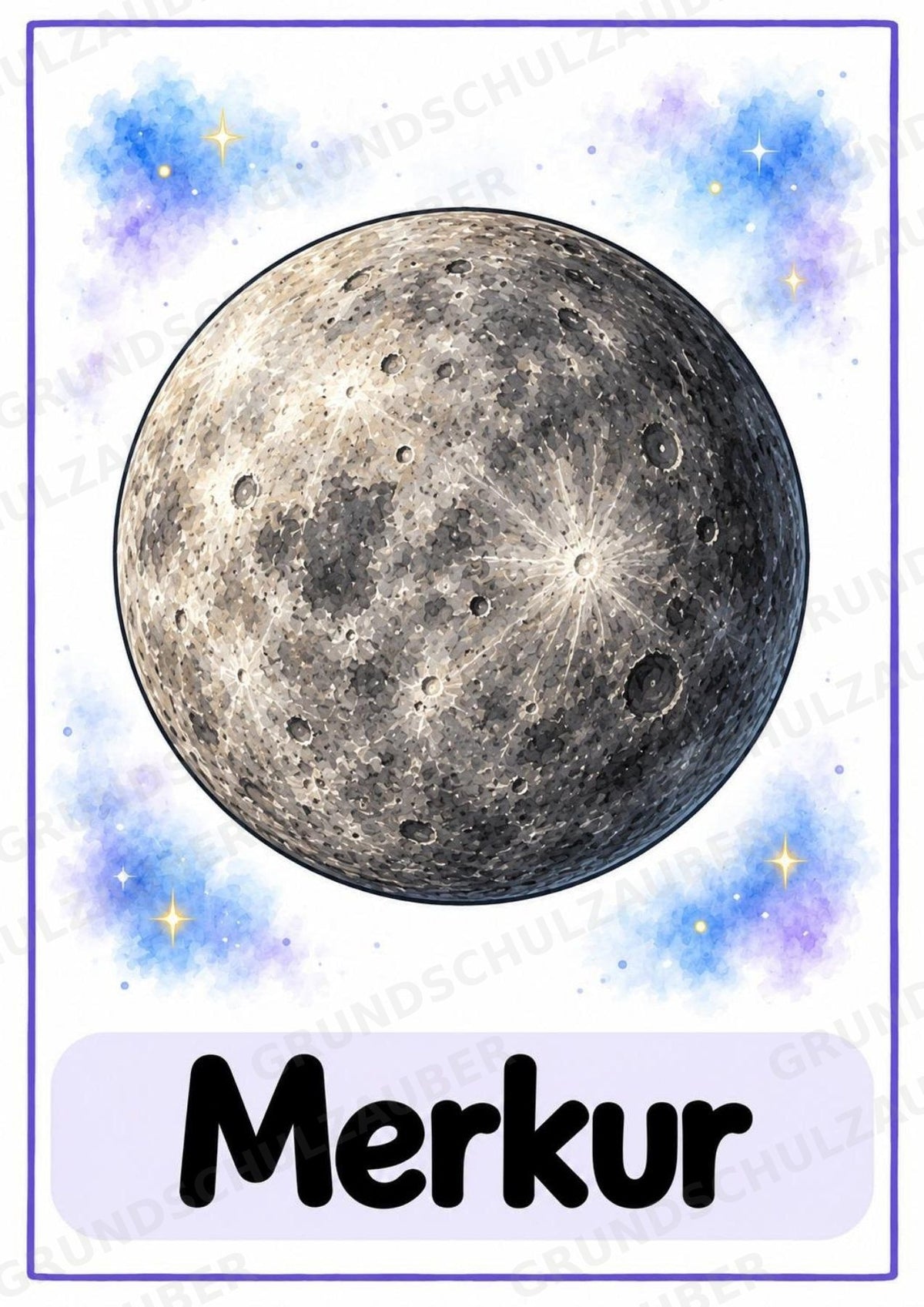 Universum & Weltraum: 30 Poster A4 + 40 Bildkarten A6 | Planeten, Sterne & Raumfahrt | Sachunterricht Grundschule & DaZ – Materialseite 3