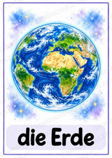 Universum & Weltraum: 30 Poster A4 + 40 Bildkarten A6 | Planeten, Sterne & Raumfahrt | Sachunterricht Grundschule & DaZ – Materialseite 5