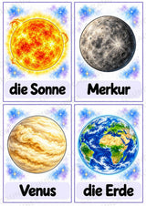 Universum & Weltraum: 30 Poster A4 + 40 Bildkarten A6 | Planeten, Sterne & Raumfahrt | Sachunterricht Grundschule & DaZ – Materialseite 32