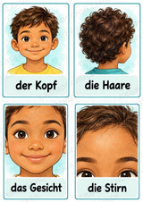 Körperteile – 32 Bildkarten DIN A6 | Mein Körper in der Grundschule, Sachunterricht, DaZ & Sprachförderung – Materialseite 2