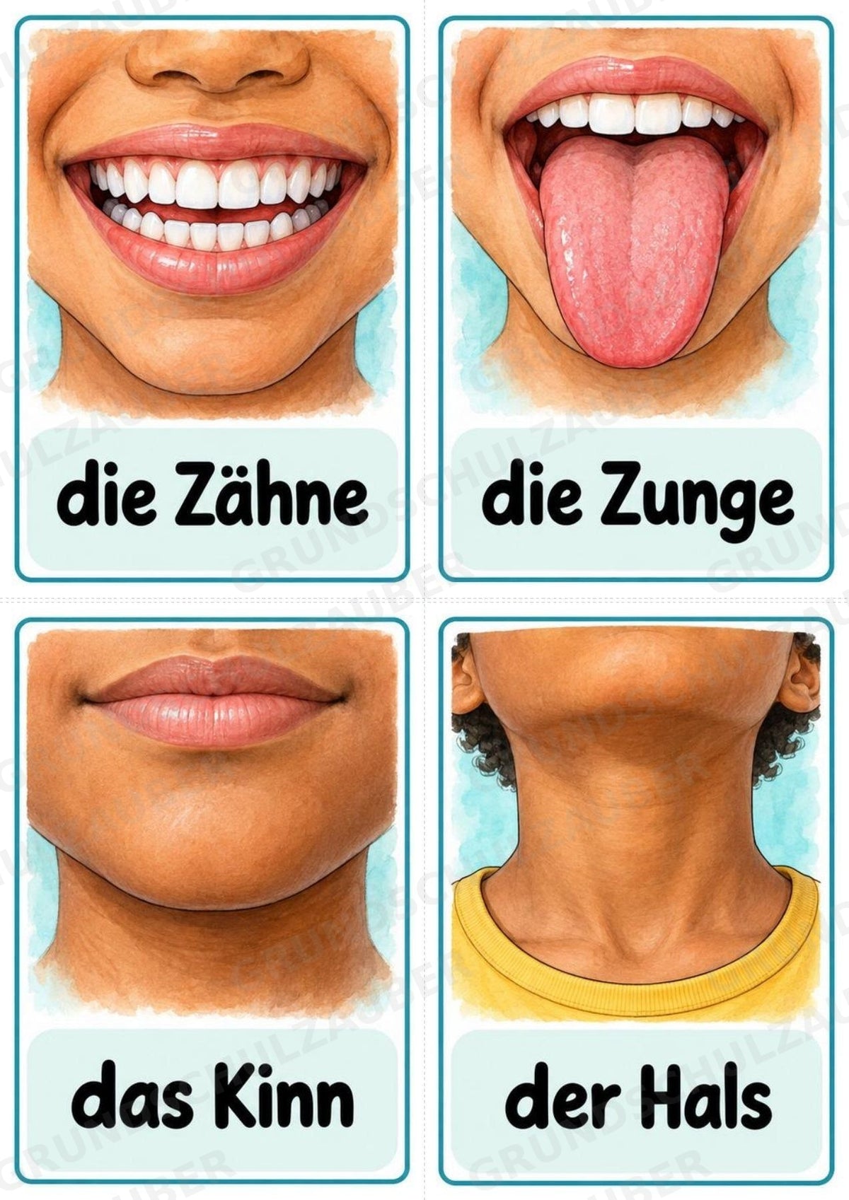 Körperteile – 32 Bildkarten DIN A6 | Mein Körper in der Grundschule, Sachunterricht, DaZ & Sprachförderung – Materialseite 5