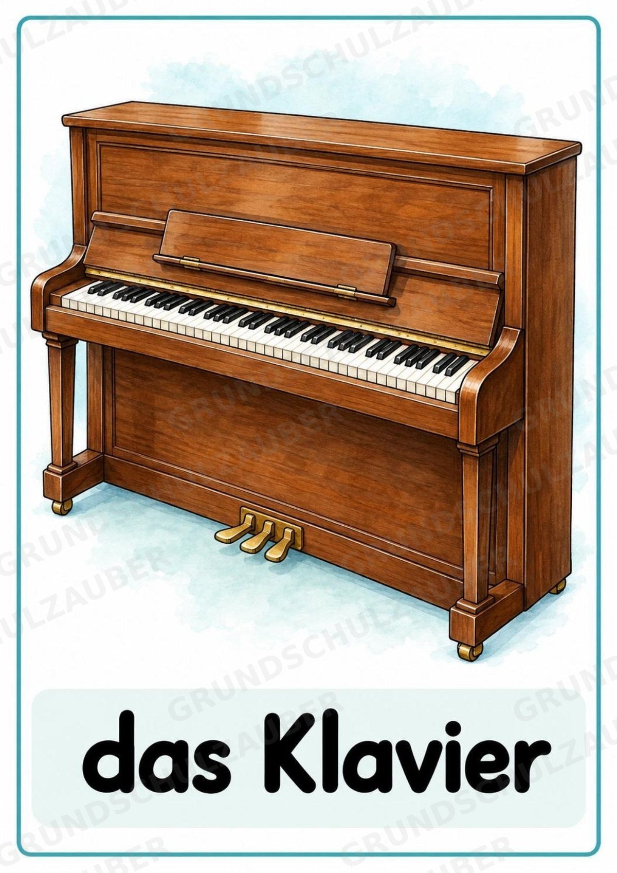 Musikinstrumente – 15 Poster DIN A4 | Musikunterricht Grundschule & Instrumentenkunde | PDF – Materialseite 2