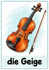 Musikinstrumente – 15 Poster DIN A4 | Musikunterricht Grundschule & Instrumentenkunde | PDF – Materialseite 4