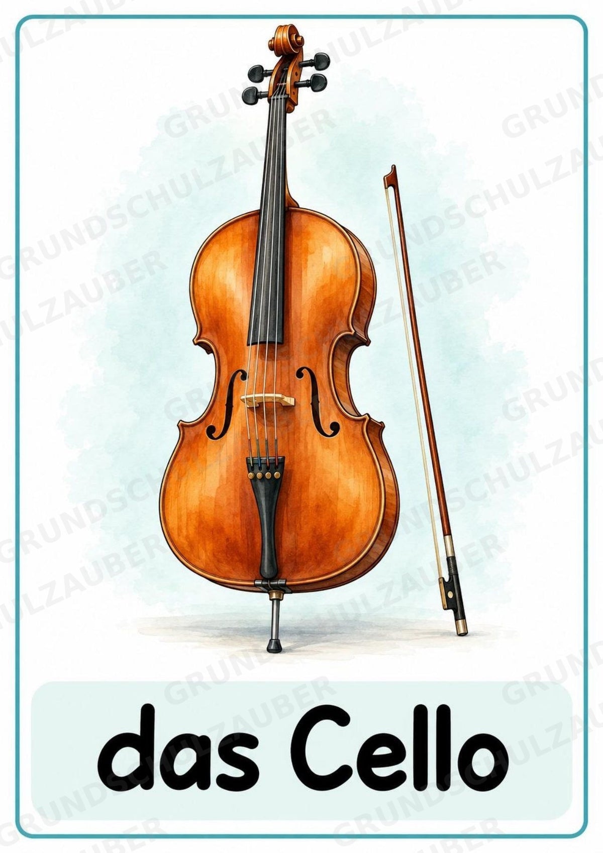 Musikinstrumente – 15 Poster DIN A4 | Musikunterricht Grundschule & Instrumentenkunde | PDF – Materialseite 5