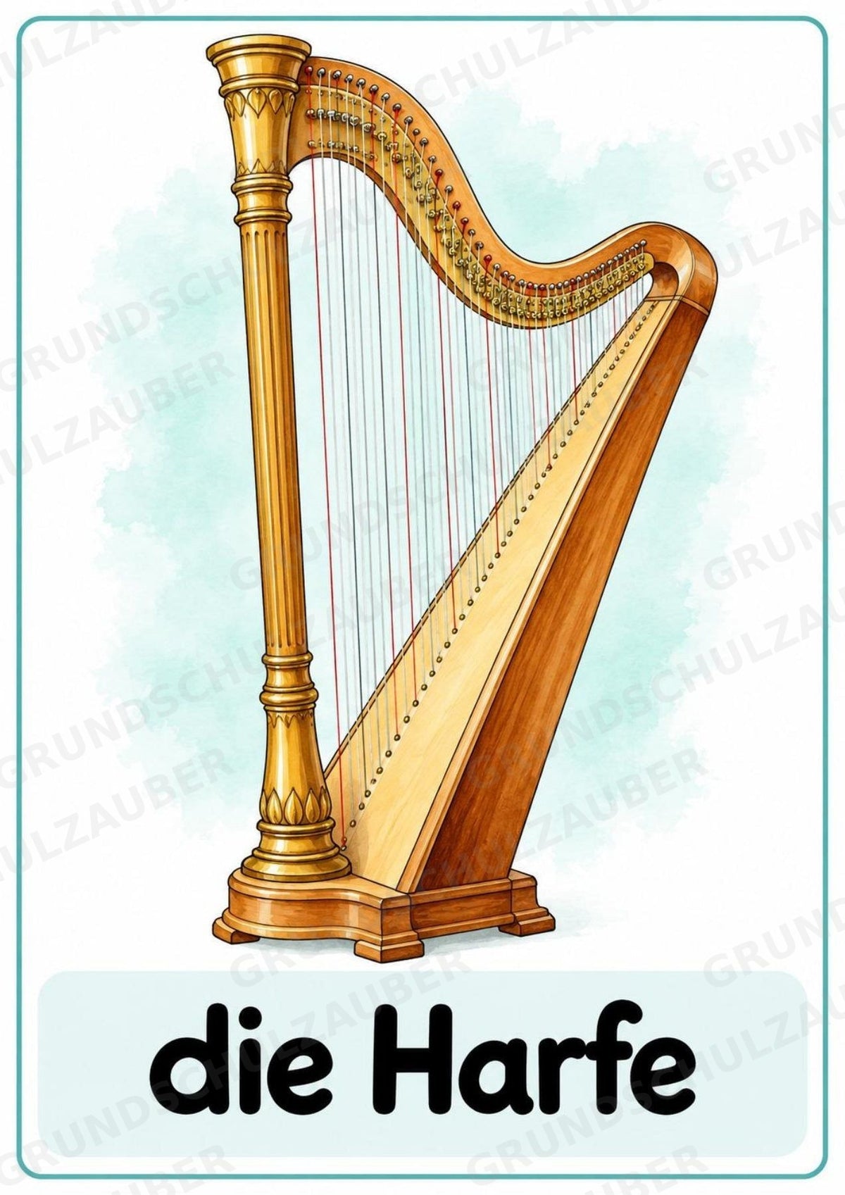 Musikinstrumente – 15 Poster DIN A4 | Musikunterricht Grundschule & Instrumentenkunde | PDF – Materialseite 6