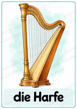 Musikinstrumente – 15 Poster DIN A4 | Musikunterricht Grundschule & Instrumentenkunde | PDF – Materialseite 6