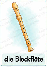 Musikinstrumente – 15 Poster DIN A4 | Musikunterricht Grundschule & Instrumentenkunde | PDF – Materialseite 7