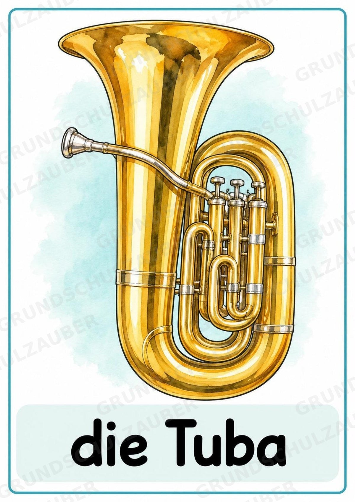 Musikinstrumente – 15 Poster DIN A4 | Musikunterricht Grundschule & Instrumentenkunde | PDF – Materialseite 13