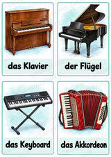 Musikinstrumente – 32 Bildkarten DIN A6 | Musikunterricht Grundschule & Wortschatz | PDF – Materialseite 2