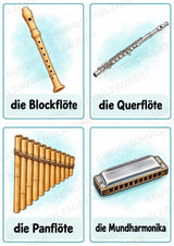 Musikinstrumente – 32 Bildkarten DIN A6 | Musikunterricht Grundschule & Wortschatz | PDF – Materialseite 5