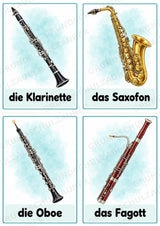 Musikinstrumente – 32 Bildkarten DIN A6 | Musikunterricht Grundschule & Wortschatz | PDF – Materialseite 6