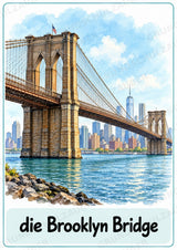 New York Poster auf Deutsch – 10 Lernposter DIN A4 | Grundschule, Sehenswürdigkeiten & Wortschatz – Materialseite 3