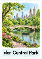 New York Poster auf Deutsch – 10 Lernposter DIN A4 | Grundschule, Sehenswürdigkeiten & Wortschatz – Materialseite 5