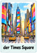 New York Poster auf Deutsch – 10 Lernposter DIN A4 | Grundschule, Sehenswürdigkeiten & Wortschatz – Materialseite 6