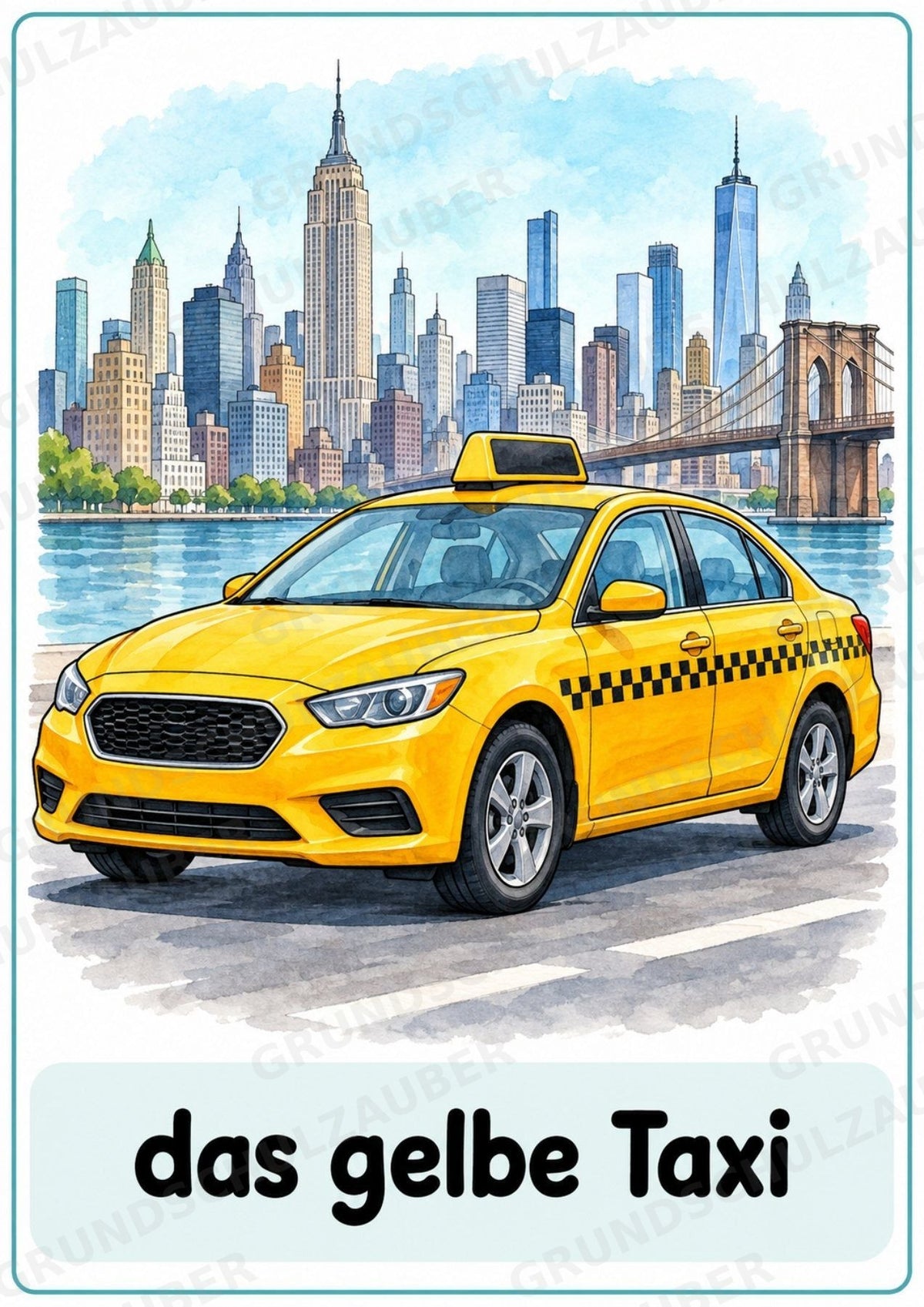 New York Poster auf Deutsch – 10 Lernposter DIN A4 | Grundschule, Sehenswürdigkeiten & Wortschatz – Materialseite 8