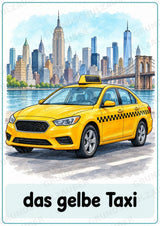New York Poster auf Deutsch – 10 Lernposter DIN A4 | Grundschule, Sehenswürdigkeiten & Wortschatz – Materialseite 8