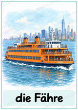 New York Poster auf Deutsch – 10 Lernposter DIN A4 | Grundschule, Sehenswürdigkeiten & Wortschatz – Materialseite 10