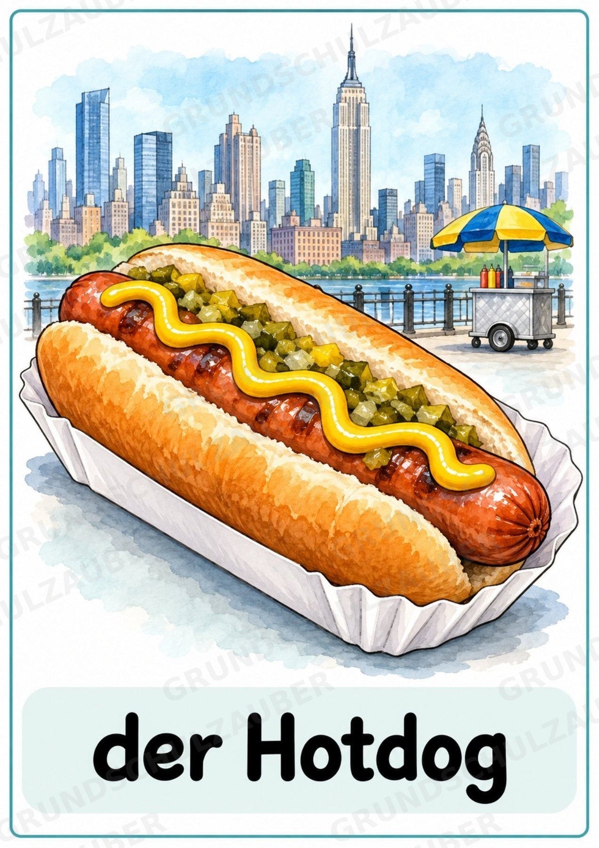 New York Poster auf Deutsch – 10 Lernposter DIN A4 | Grundschule, Sehenswürdigkeiten & Wortschatz – Materialseite 11