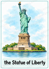 New York Poster auf Englisch – 10 Lernposter DIN A4 | Englisch Grundschule, USA & Landeskunde – Materialseite 2