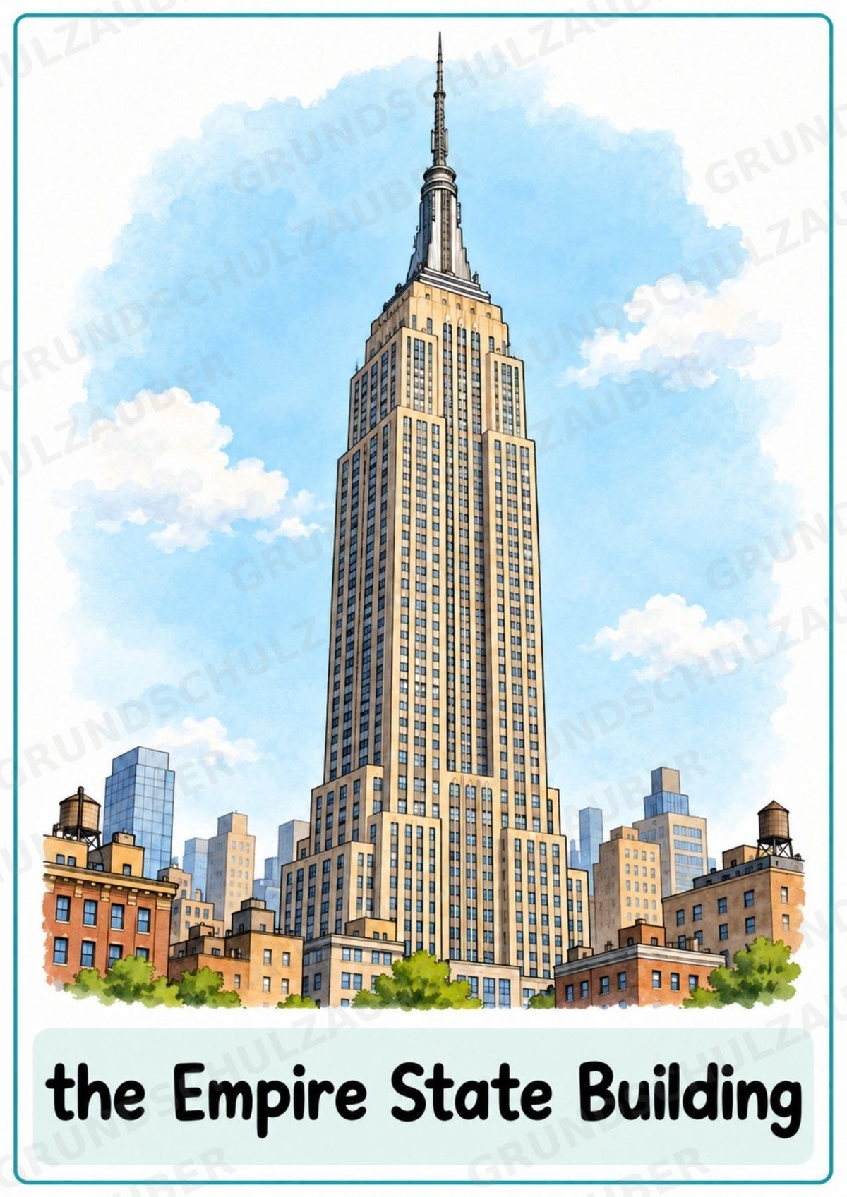 New York Poster auf Englisch – 10 Lernposter DIN A4 | Englisch Grundschule, USA & Landeskunde – Materialseite 4
