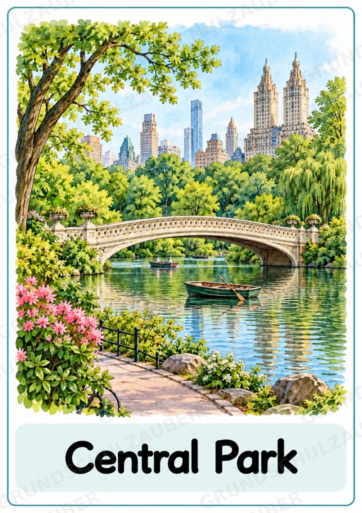 New York Poster auf Englisch – 10 Lernposter DIN A4 | Englisch Grundschule, USA & Landeskunde – Materialseite 5