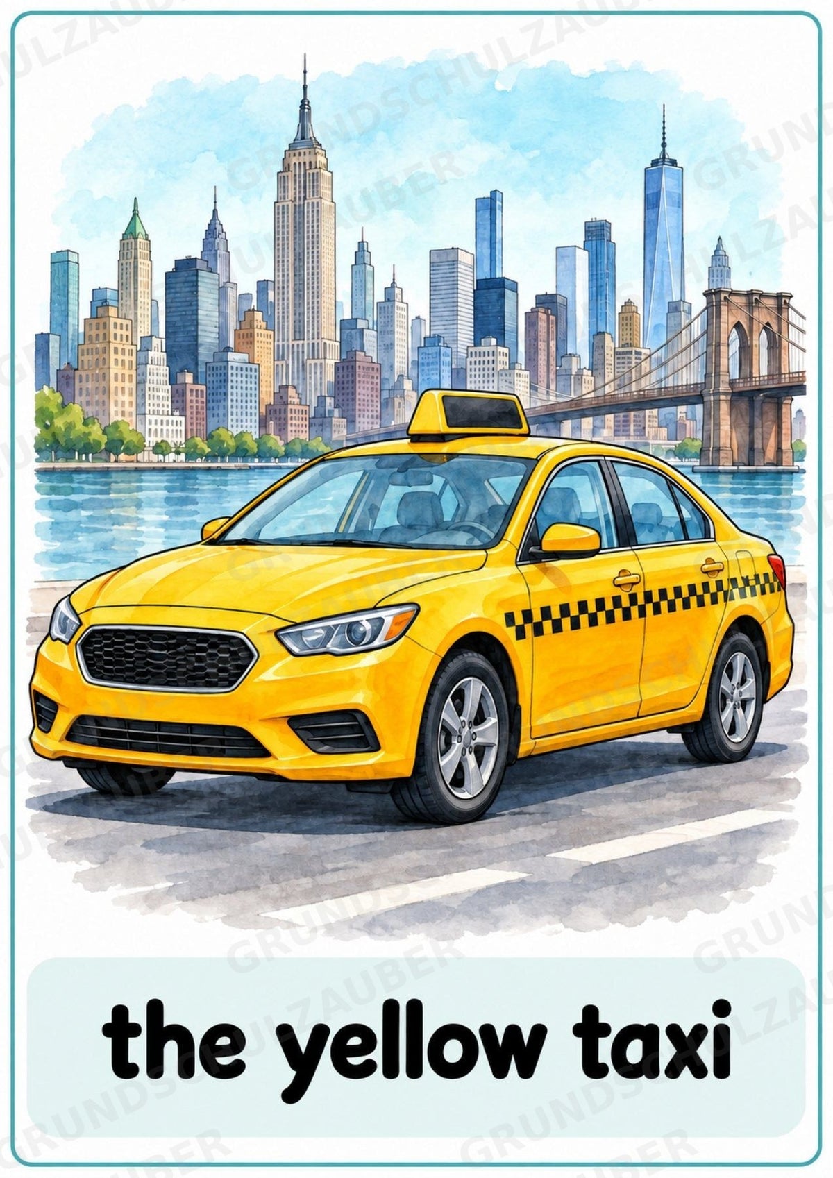 New York Poster auf Englisch – 10 Lernposter DIN A4 | Englisch Grundschule, USA & Landeskunde – Materialseite 8