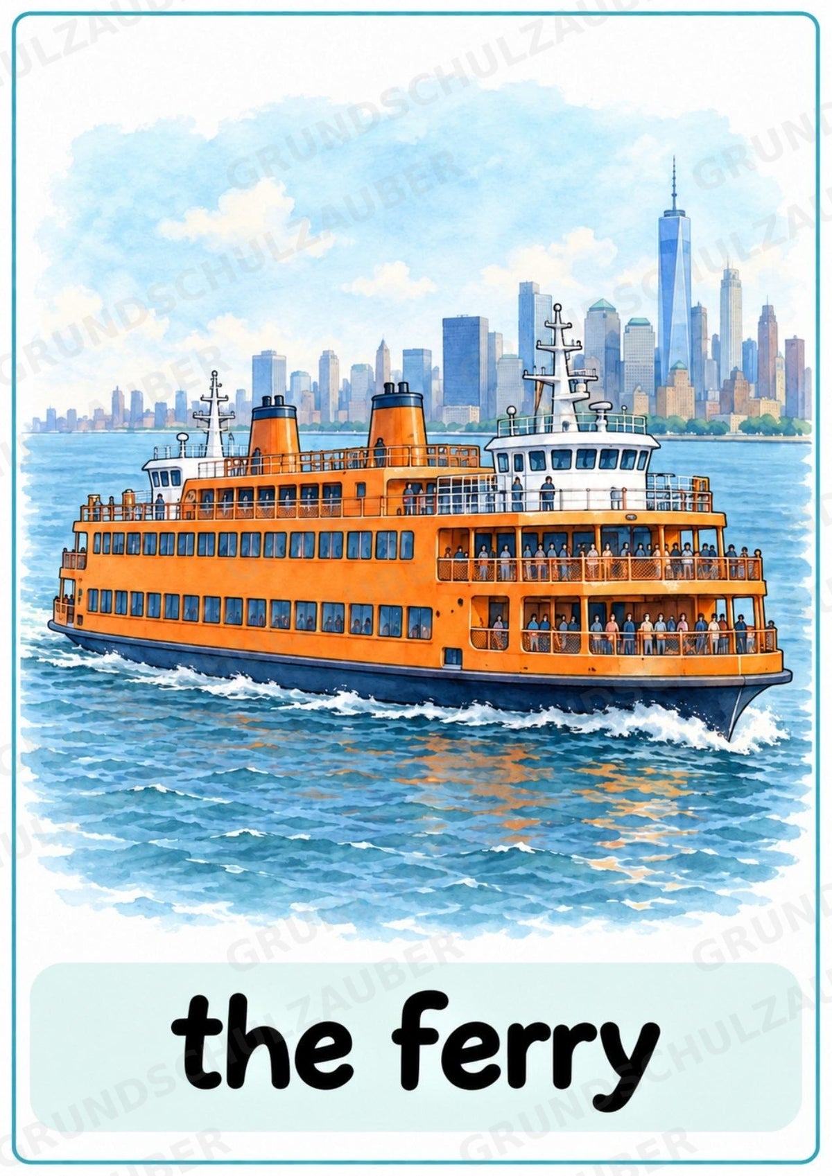 New York Poster auf Englisch – 10 Lernposter DIN A4 | Englisch Grundschule, USA & Landeskunde – Materialseite 10