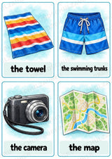 Urlaub & Reisen: 32 Bildkarten Englisch | Holidays & Travel Flashcards für den Englischunterricht – Materialseite 9