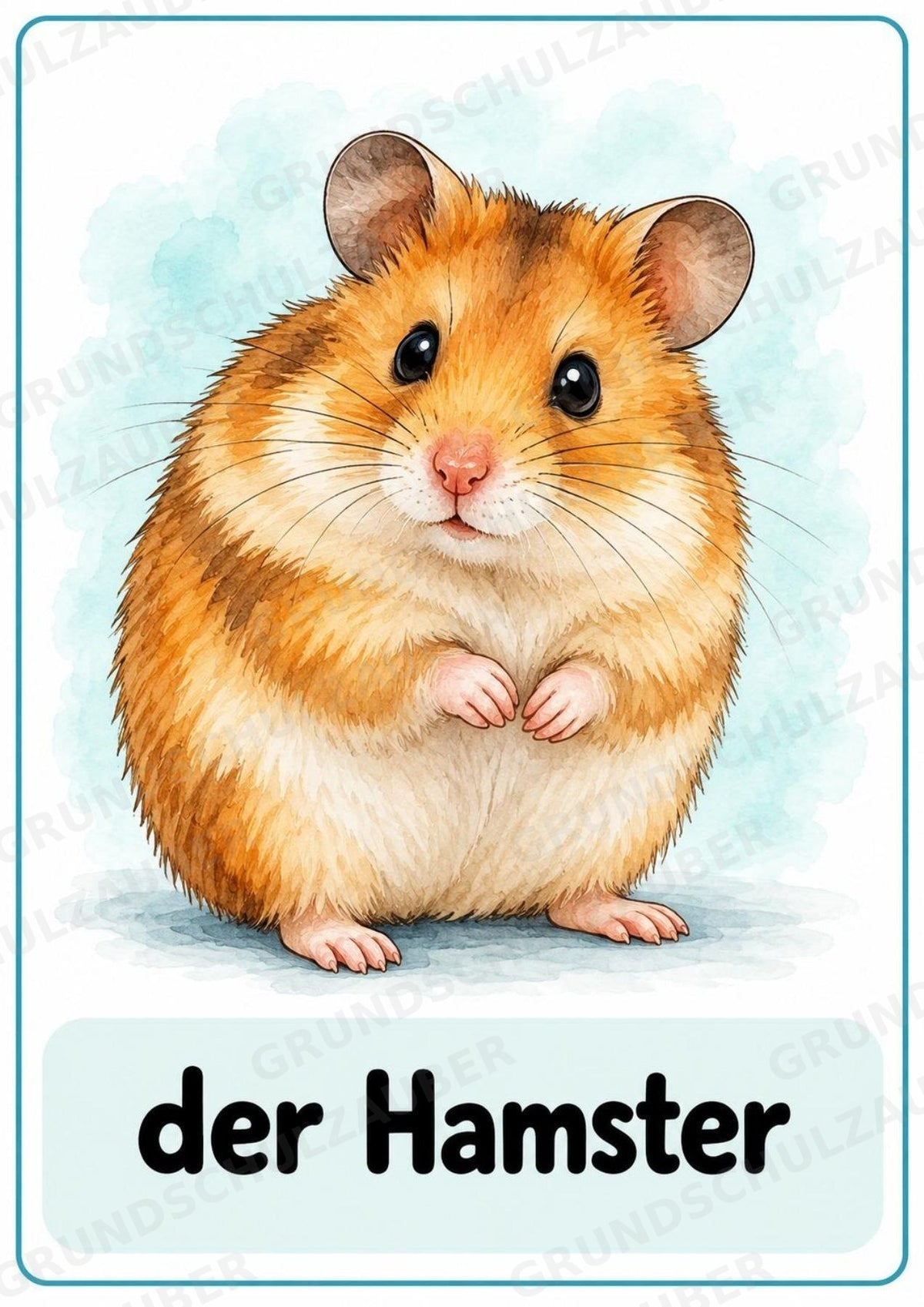 Haustiere: 10 Tierposter DIN A4 auf Deutsch | Wortschatz, DaZ & Sachunterricht in der Grundschule – Materialseite 6