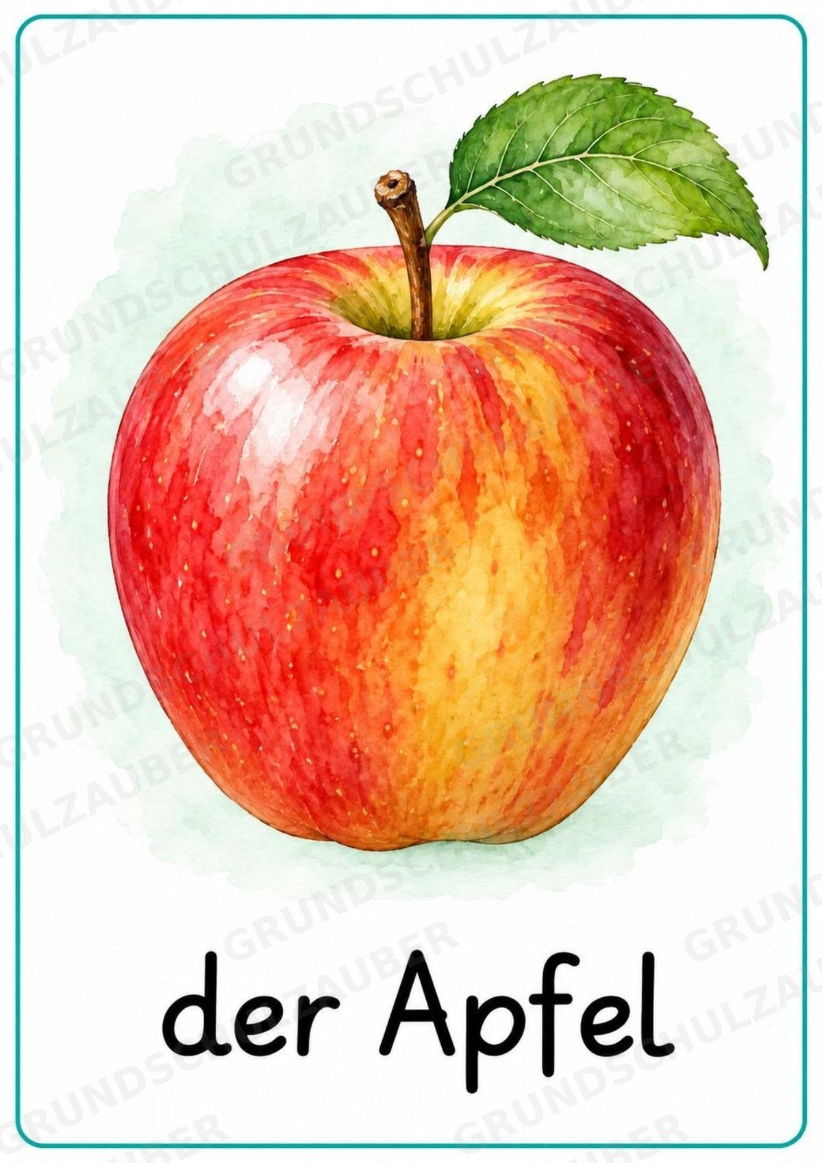 Obst Poster Deutsch: 15 Lernposter DIN A4 in Grundschrift | Wortschatz, DaZ und Sachunterricht Grundschule – Materialseite 2