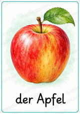 Obst Poster Deutsch: 15 Lernposter DIN A4 in Grundschrift | Wortschatz, DaZ und Sachunterricht Grundschule – Materialseite 2