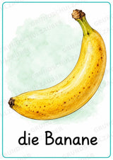 Obst Poster Deutsch: 15 Lernposter DIN A4 in Grundschrift | Wortschatz, DaZ und Sachunterricht Grundschule – Materialseite 4