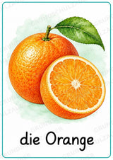 Obst Poster Deutsch: 15 Lernposter DIN A4 in Grundschrift | Wortschatz, DaZ und Sachunterricht Grundschule – Materialseite 5