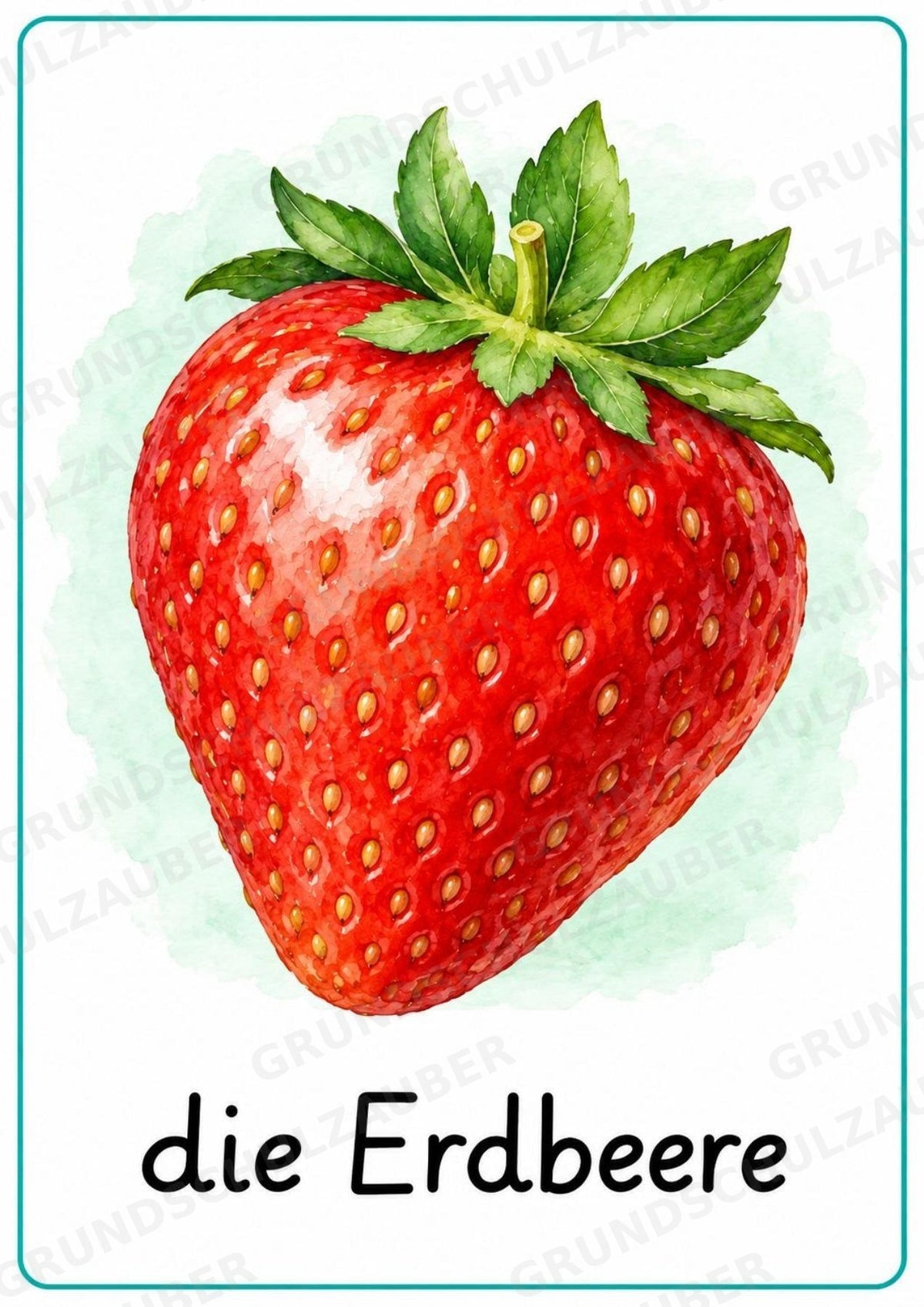Obst Poster Deutsch: 15 Lernposter DIN A4 in Grundschrift | Wortschatz, DaZ und Sachunterricht Grundschule – Materialseite 8