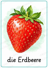 Obst Poster Deutsch: 15 Lernposter DIN A4 in Grundschrift | Wortschatz, DaZ und Sachunterricht Grundschule – Materialseite 8