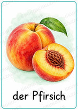Obst Poster Deutsch: 15 Lernposter DIN A4 in Grundschrift | Wortschatz, DaZ und Sachunterricht Grundschule – Materialseite 12