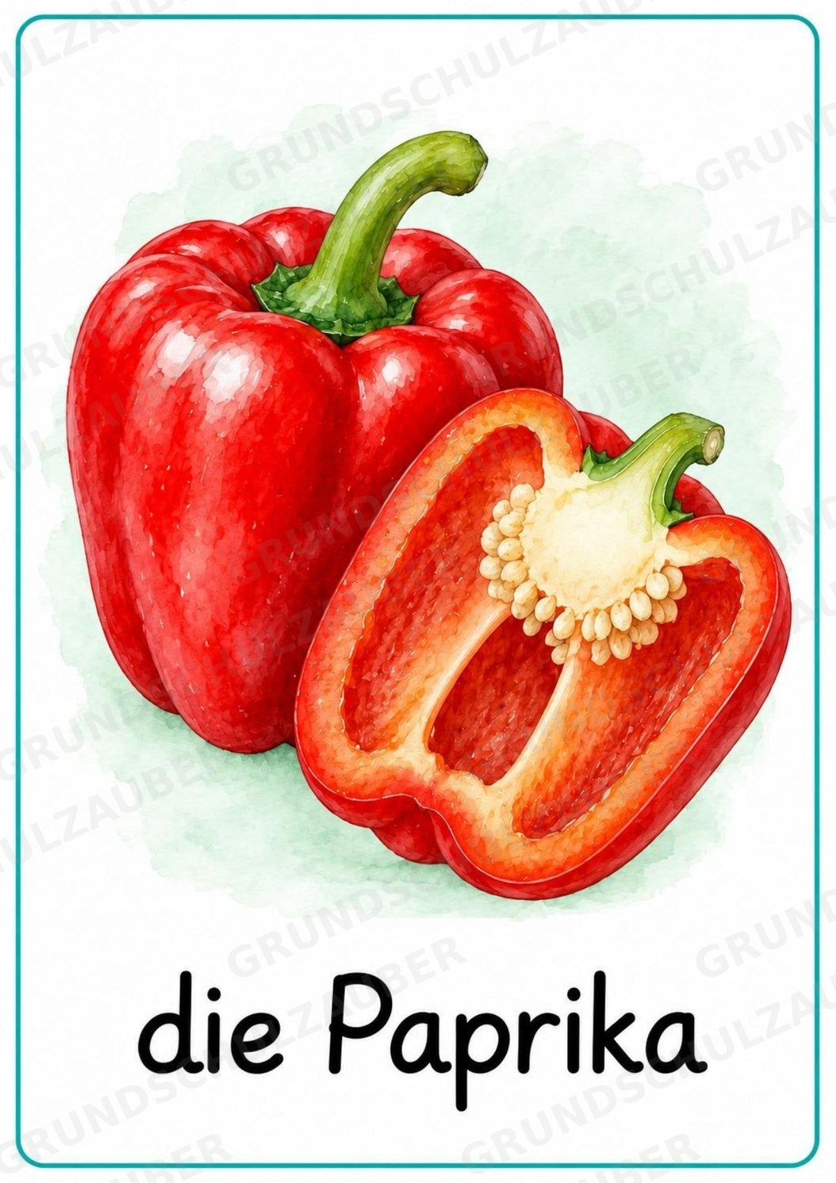 Gemüse Poster Deutsch: 15 Lernposter DIN A4 in Grundschrift | Wortschatz, DaZ und Sachunterricht Grundschule – Materialseite 5