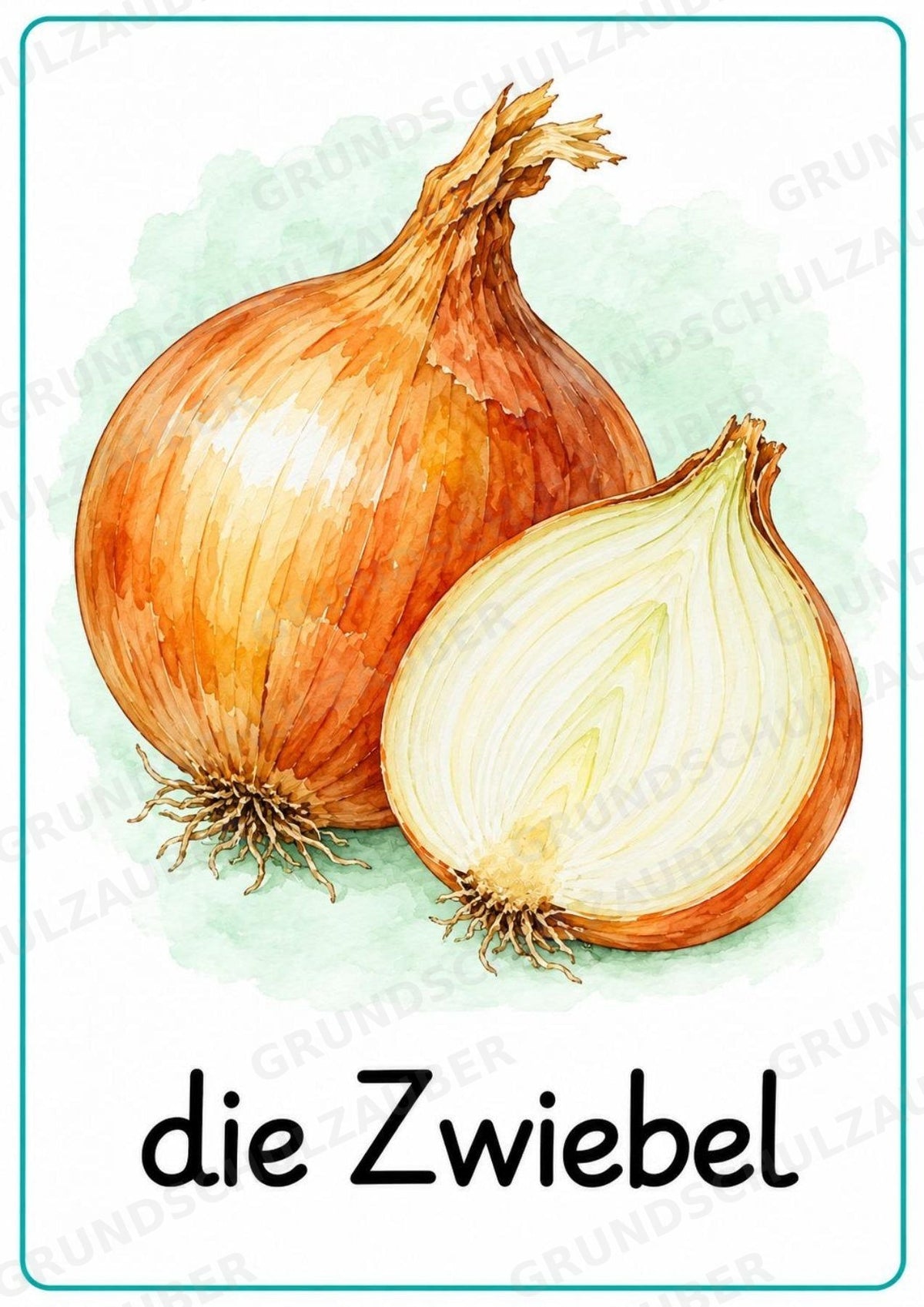 Gemüse Poster Deutsch: 15 Lernposter DIN A4 in Grundschrift | Wortschatz, DaZ und Sachunterricht Grundschule – Materialseite 7