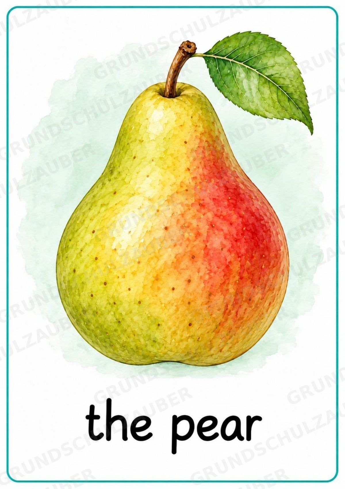 Obst Englisch: 15 Poster DIN A4 | Fruit Vocabulary und Wortschatzwand für den Englischunterricht in der Grundschule – Materialseite 3