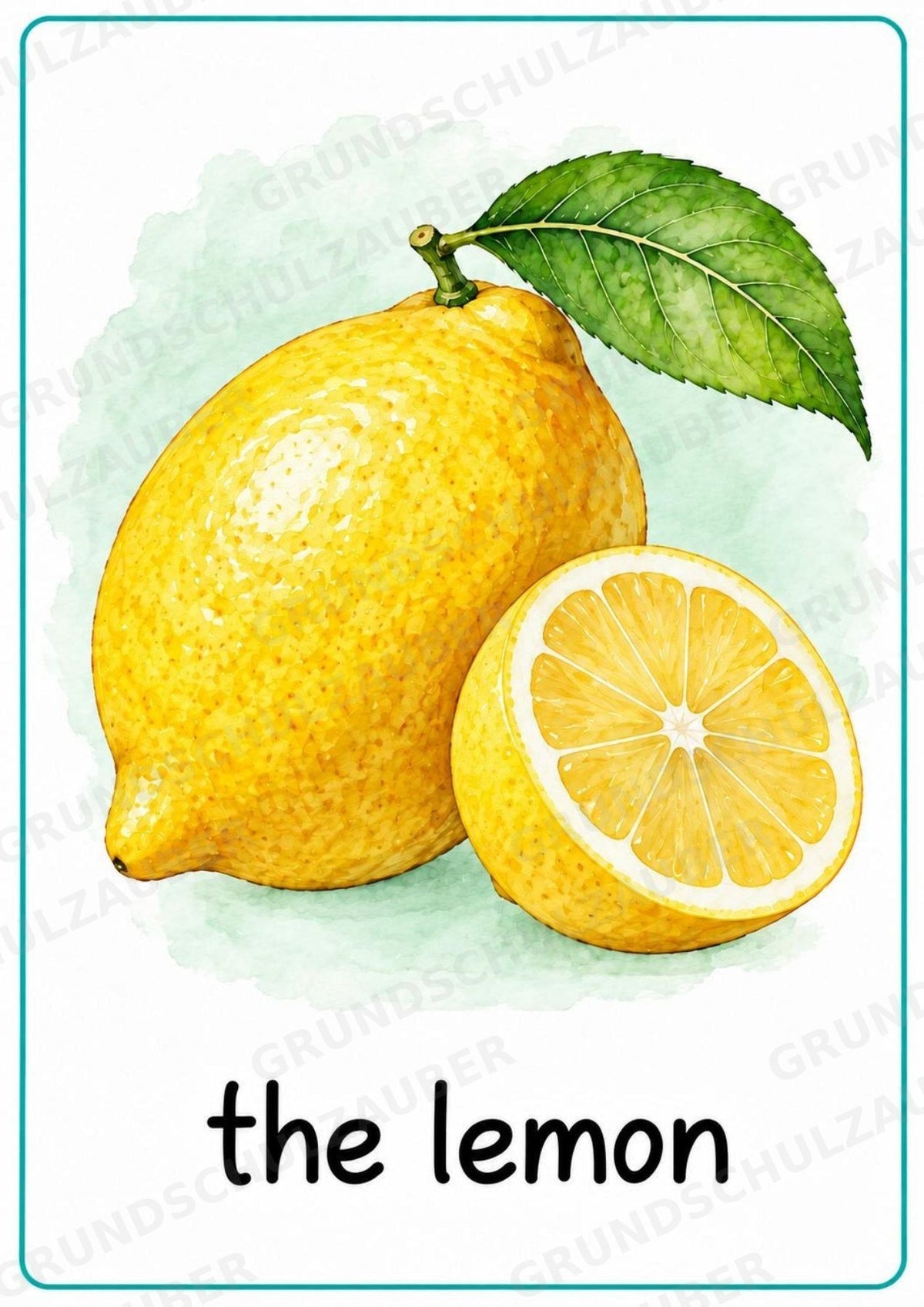Obst Englisch: 15 Poster DIN A4 | Fruit Vocabulary und Wortschatzwand für den Englischunterricht in der Grundschule – Materialseite 7