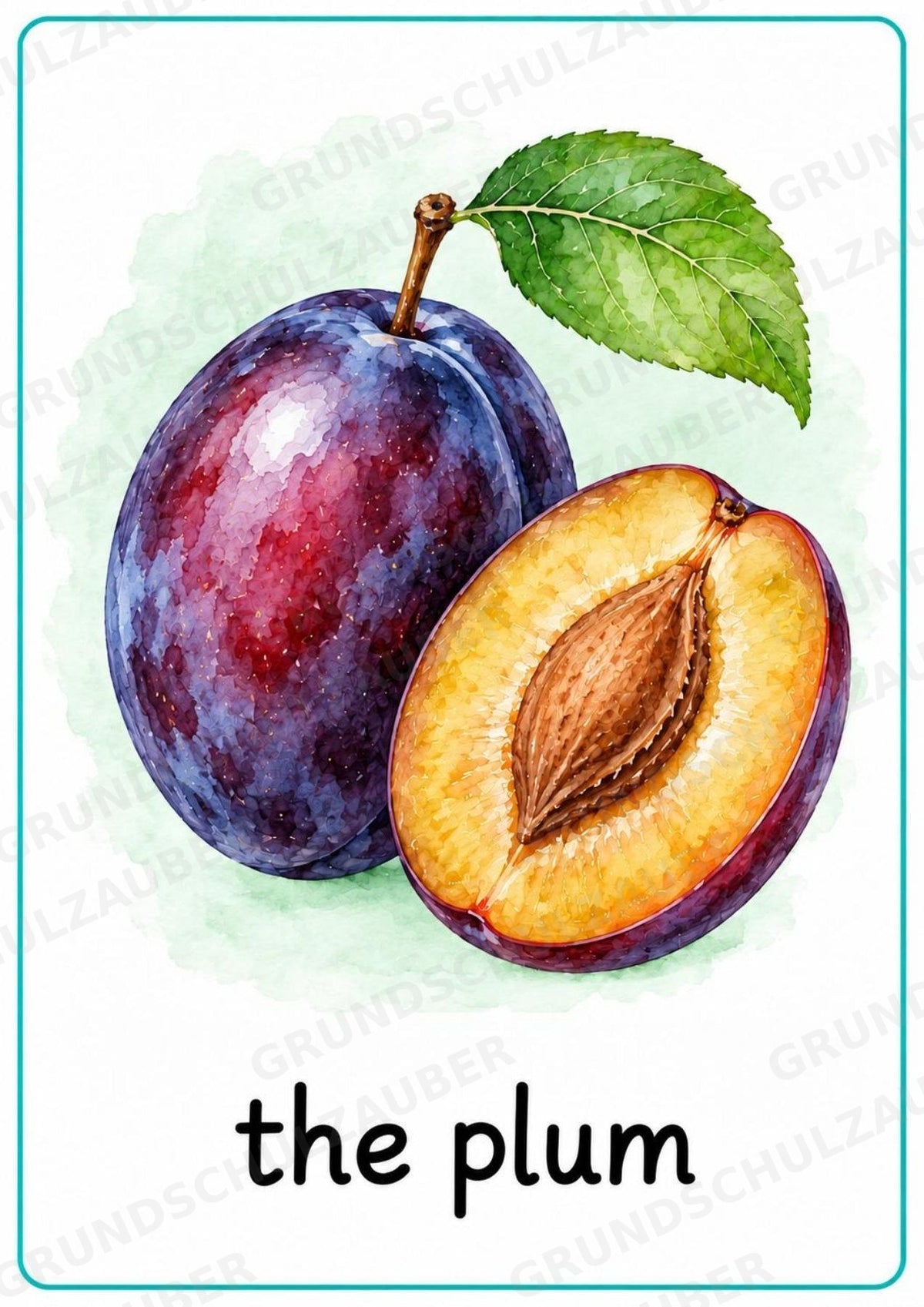 Obst Englisch: 15 Poster DIN A4 | Fruit Vocabulary und Wortschatzwand für den Englischunterricht in der Grundschule – Materialseite 13