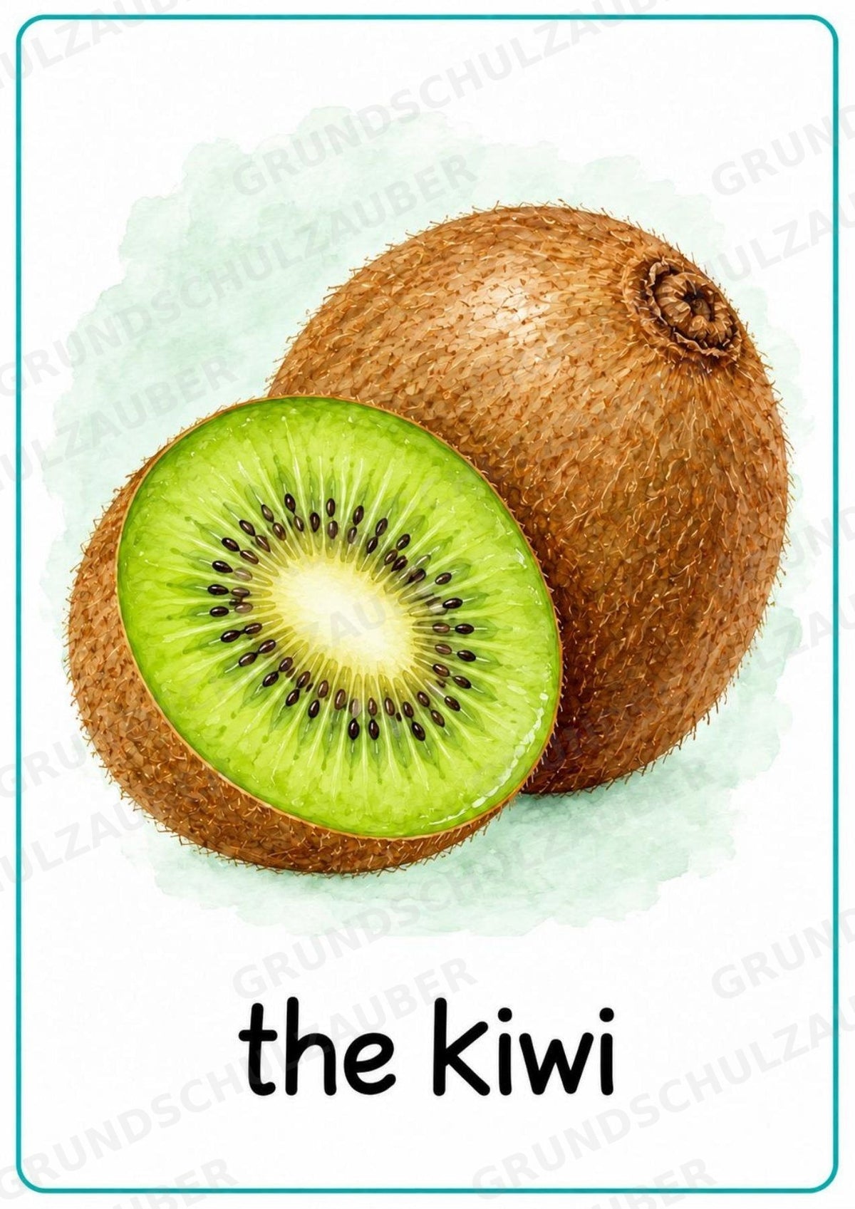 Obst Englisch: 15 Poster DIN A4 | Fruit Vocabulary und Wortschatzwand für den Englischunterricht in der Grundschule – Materialseite 14