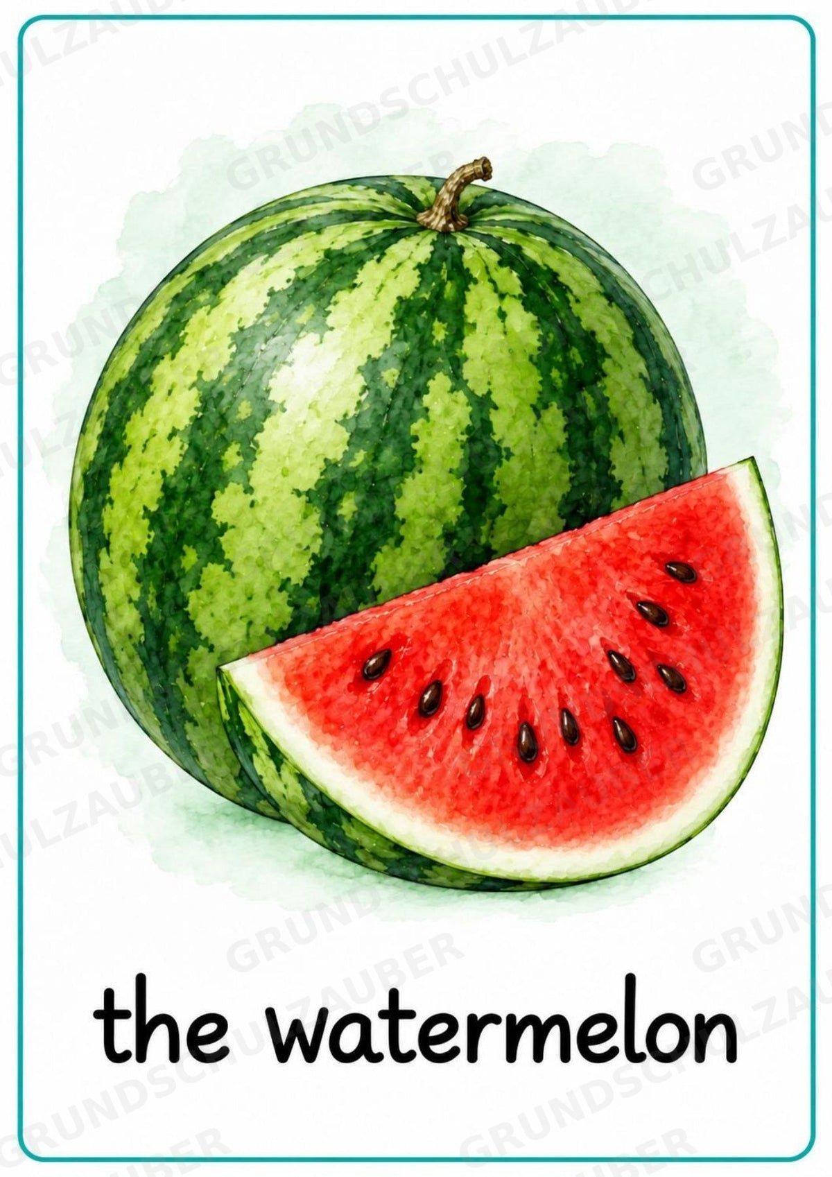 Obst Englisch: 15 Poster DIN A4 | Fruit Vocabulary und Wortschatzwand für den Englischunterricht in der Grundschule – Materialseite 16