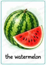 Obst Englisch: 15 Poster DIN A4 | Fruit Vocabulary und Wortschatzwand für den Englischunterricht in der Grundschule – Materialseite 16