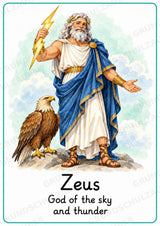Griechische Götter Englisch: 20 Poster DIN A4 | Greek Gods and Goddesses | Mythologie für den Englischunterricht – Materialseite 2