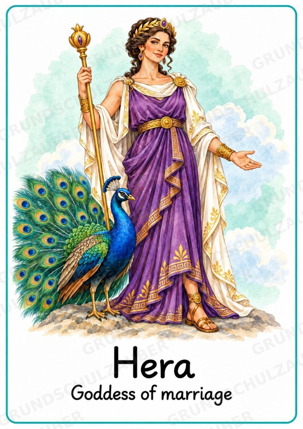 Griechische Götter Englisch: 20 Poster DIN A4 | Greek Gods and Goddesses | Mythologie für den Englischunterricht – Materialseite 3